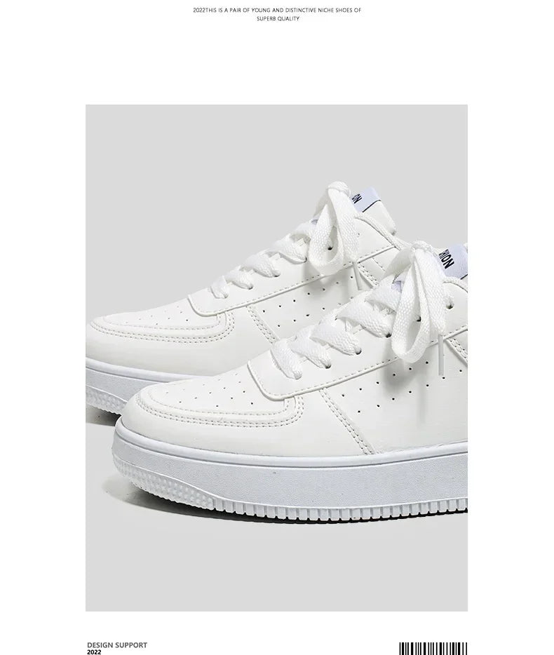 NKLSA Sneaker Atmungsaktiv - Dicke Sohle Weiß Größe