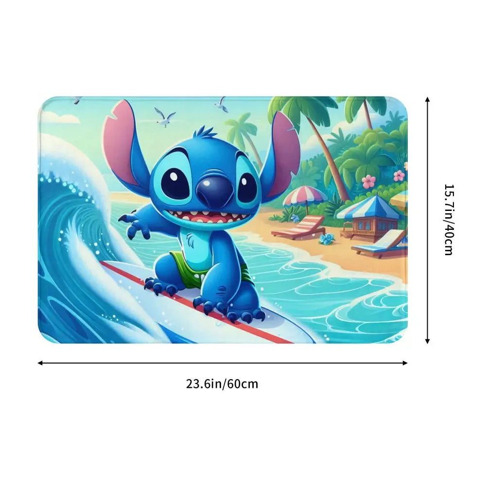 Custom Cartoon Stitch Floor Door Kitchen Bathroom Mat Anti-Slip Outdoor Doormat Bedroom Balcony Entrance Rug Carpet Footpad
