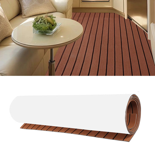 90*240cm EVA RV Floor Mat Marine Boat Yacht Flooring Anti-Slip Mat Decking Sheet Pad Self Adhesive Vehicle Pad for Boat RVs