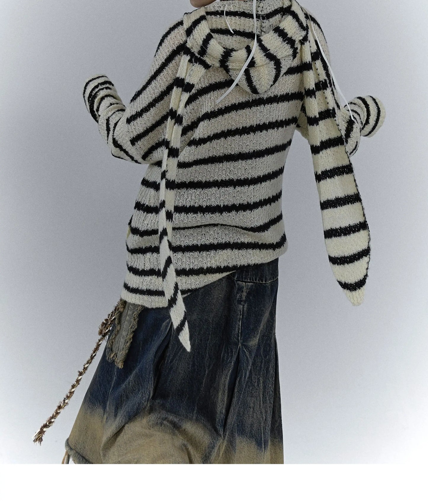 Karrcat Grunge Strickjacke Hollow Out - S/M, Vollarm