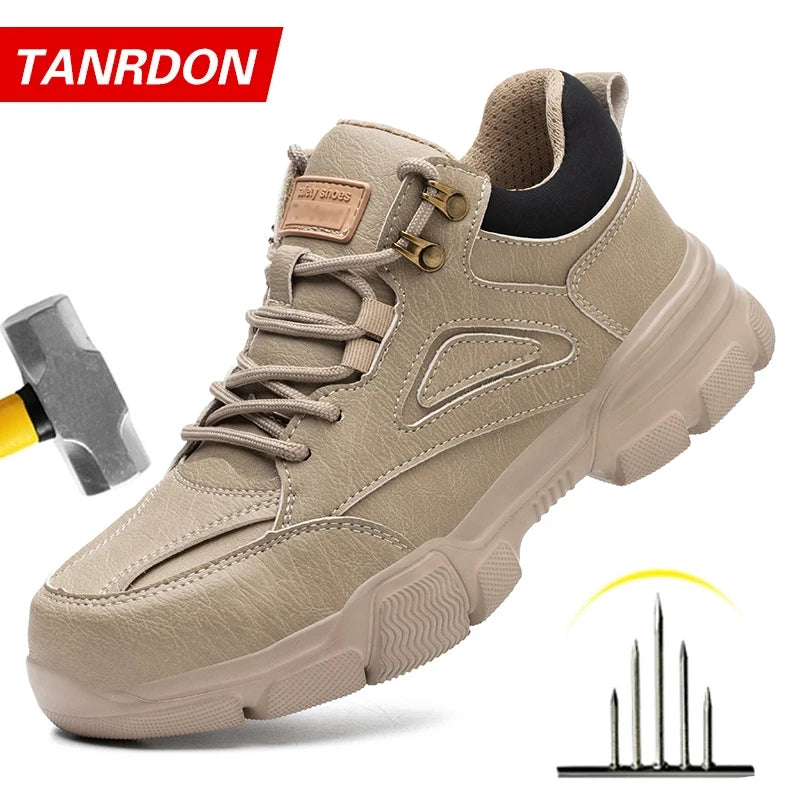 TANRDON W0484 Stahlkappe Sicherheitsstiefel - Größe 46 Leder