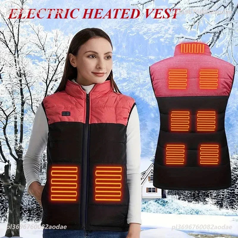 NUOYING Beheizte Weste USB Warmhaltejacke - Kapazität 2600mAh, Leistung 5V 2,0 A, Größe M