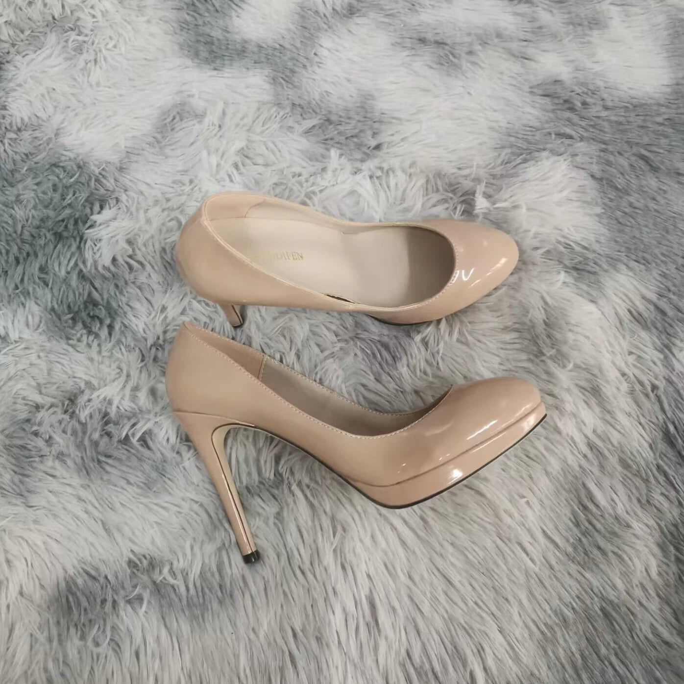 Women Stilettos Elegant Platfrom Pumps Sexy 11cm Round Toe High Heels Shallow Lady Office Party Wedding Shoes Large Size 43