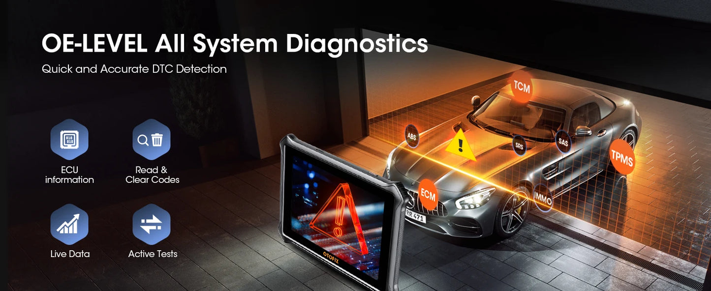OBD2 Scanner 2025 - OTOFIX D1 LITE Auto Diagnose Werkzeug Bluetooth Wireless