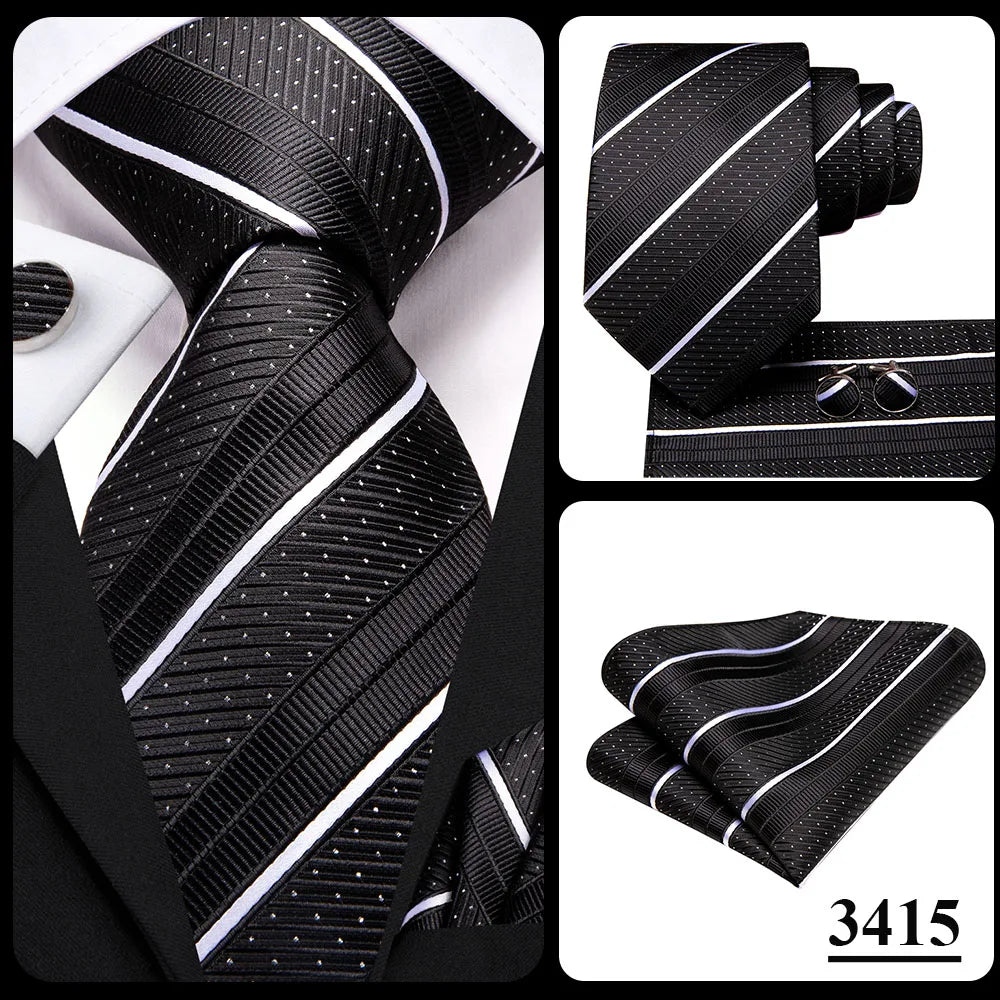 Hi-Tie Seiden-Herren-Krawatten-Set Blumenmuster Gelb Gold Krawatten und Taschentücher Manschettenknöpfe-Set Herren-Hochzeits-Party-Anzug-Mode-Halskrawatte C-3053