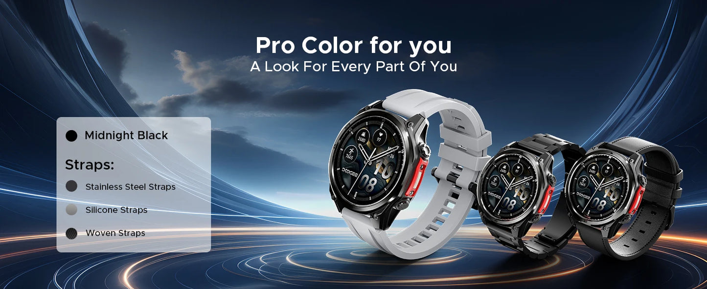 DOOGEE ANYWISE W1 PRO Smartwatch 5ATM - Kapazität 350 mAh, Display 1,4