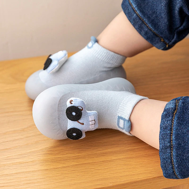 Frühling Herbst Baby Socken Schuhe 2025 - Jungen Mädchen Cartoon 0-3T - Weiche Sohle Slip-On Sneakers Rutschfest