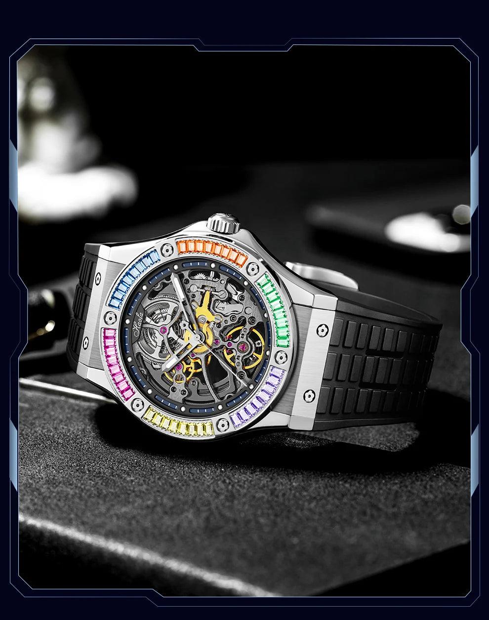 Haofa skeleton,Luxury automatic mechanical watch