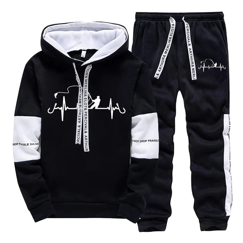 Fujian Herren Trainingsanzug Kapuzenpullover - 2-Teilig LXL