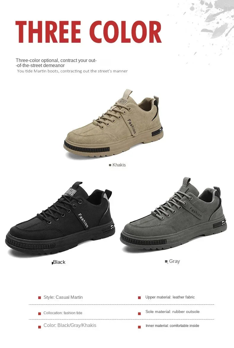 Wear resistant New BreathableWork Safety Shoes Trendy Versatile Comfortable Eva Insoles Rubber Upper shoes for men  sneakers men