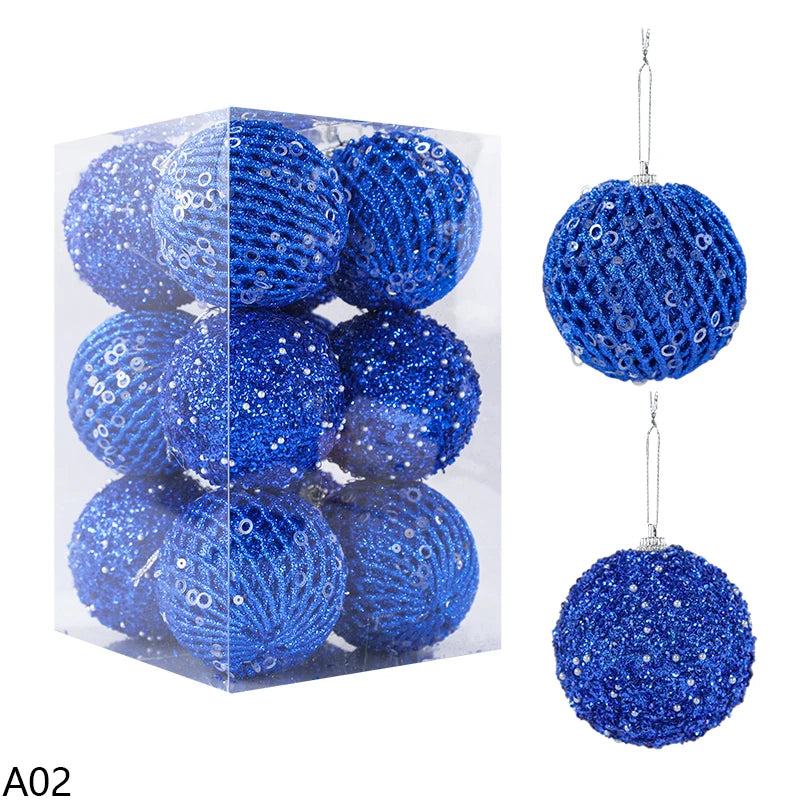 Jinghaohappy Christbaumkugeln - 12 Stück Kunststoff 6 Zentimeter