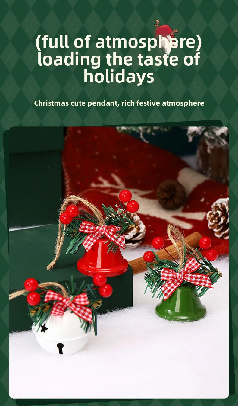 Weihnachtsbaumschmuck Glockenanhänger Weihnachtsdekorationen ins Windszene Layout Atmosphäre Requisiten Ornamente DIY Cloche Metall