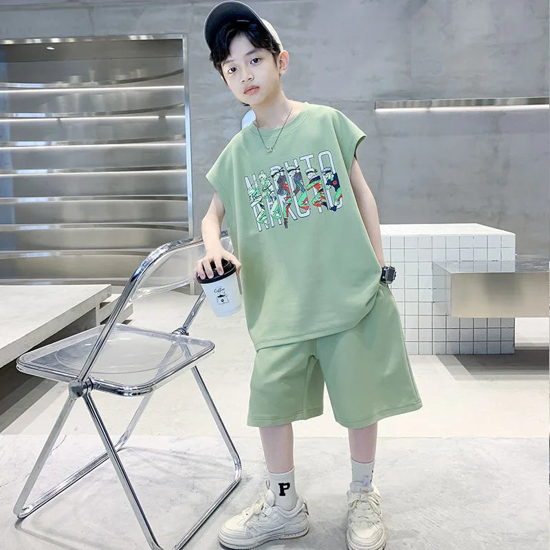 Jungen-Sportset 2025: Tank-Top & Shorts - Performance Athletic Collection