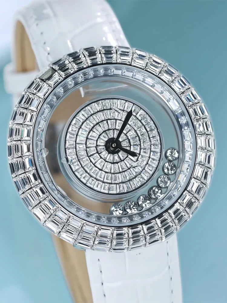 Women fashion crystal quartz wristwatch elegant bracelet ladies gift