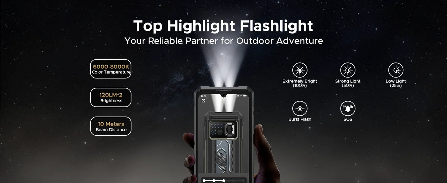 DOOGEE Fire 6 Max Robustes 5G - 20800 mAh, 33W, 6.72 Zoll