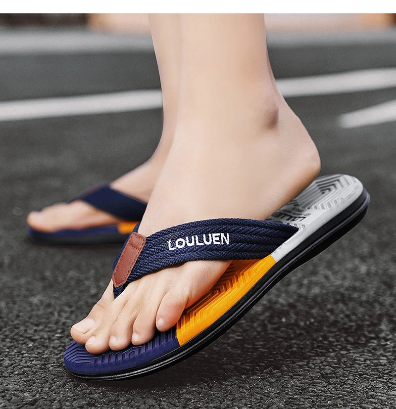 Hohe Qualität Marke Männer Flip Flops Sommer Strand Flip Flops Männer Mode Atmungsaktiv Casual Strand Männer Hausschuhe Sommer Outdoor