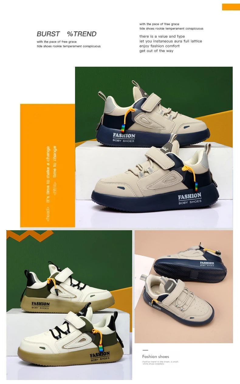 Jungen Mode Skate Schuhe 2025 - Dämpfende Sohle Fußgewölbe-Unterstützung - Plattfuß Casual Sneakers Schulschuhe