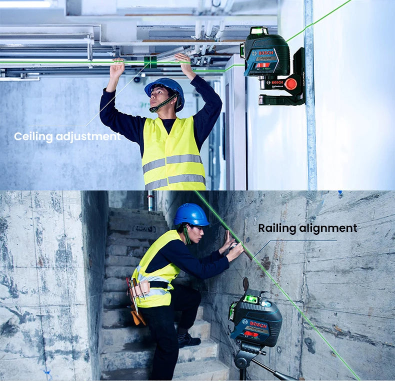 Bosch GLL 3-60 XG Laser Level 12 Lines Green 3D Level Self-Leveling 360 Horizontal & Vertical Cross 30m Powerful Measuring Tool