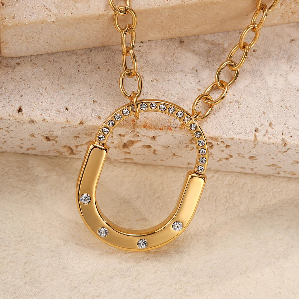 ZhejiangChoice XLN2227 Oval Anhänger Gold Silber - 45cm