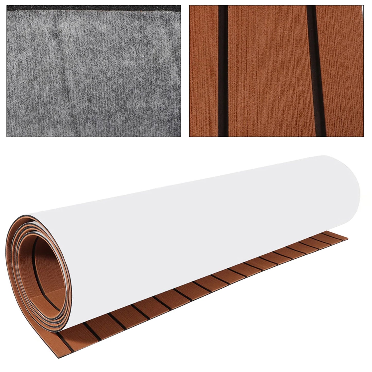 90*240cm EVA RV Floor Mat Marine Boat Yacht Flooring Anti-Slip Mat Decking Sheet Pad Self Adhesive Vehicle Pad for Boat RVs