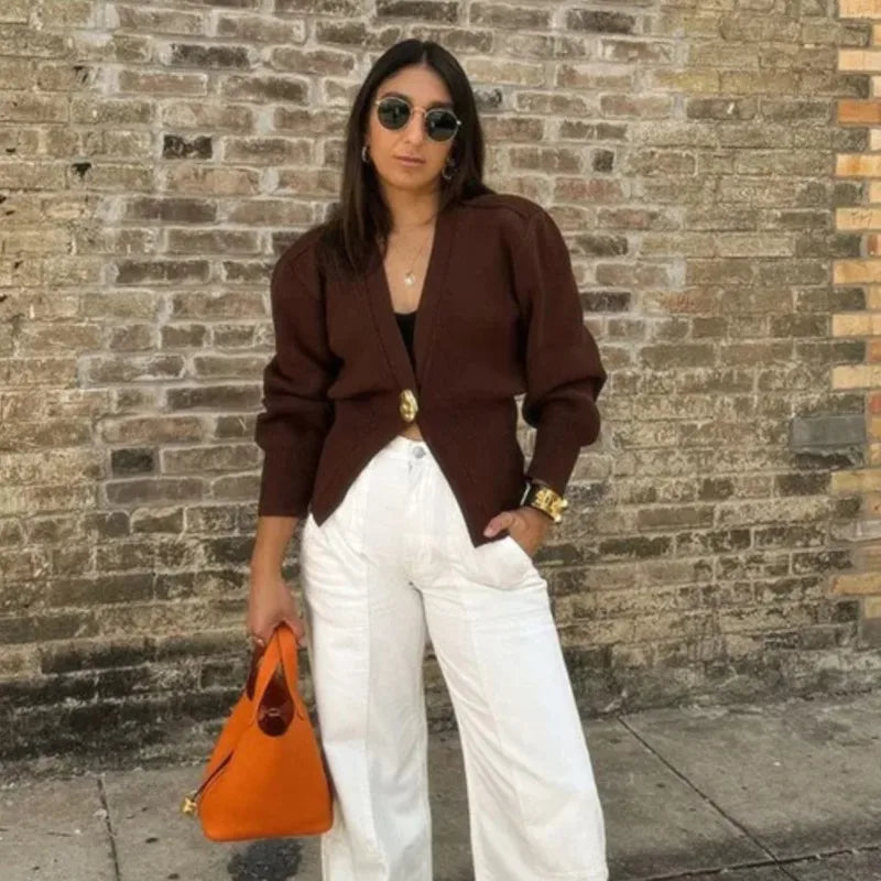 RHJPEADLCN Cardigan V-Neck - Größe Regular, Gewicht