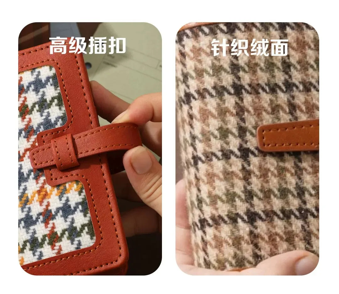 pu Leather Small Notebook Student Binder M5 Notepad Girls Portable Card Holder Simple Niche Design