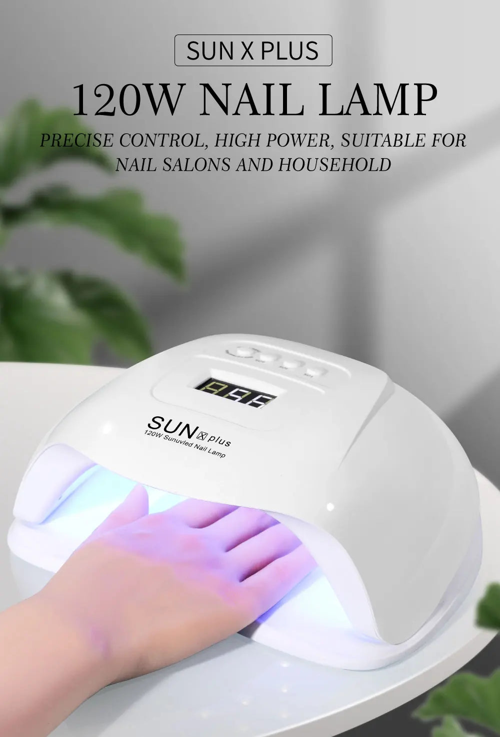 High Power SUN X PLUS Nail Lamp Phototherapy UV Led For Drying All Nail Gel Polish With LCD Touch Smart Sensor Manicure Salon