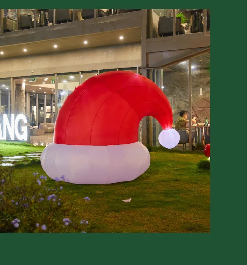 Christmas Inflatable Model,climbing Wall Santa Claus Glowing Inflatable Model, Outdoor Garden Scene Decoration Hanging Ornaments