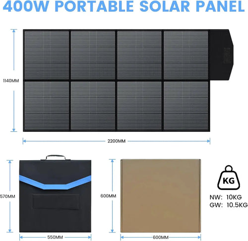 Solargenerator Tragbar 400 W Faltbar IP65 Wasserdicht Camping