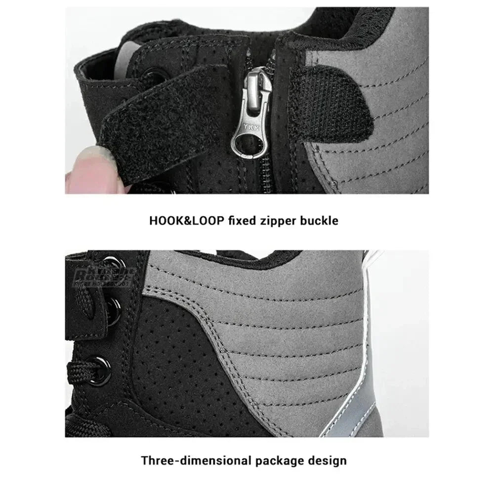 Ghete de motocicletă CN Zhejiang din piele respirabilă - mărimea 41 impermeabile