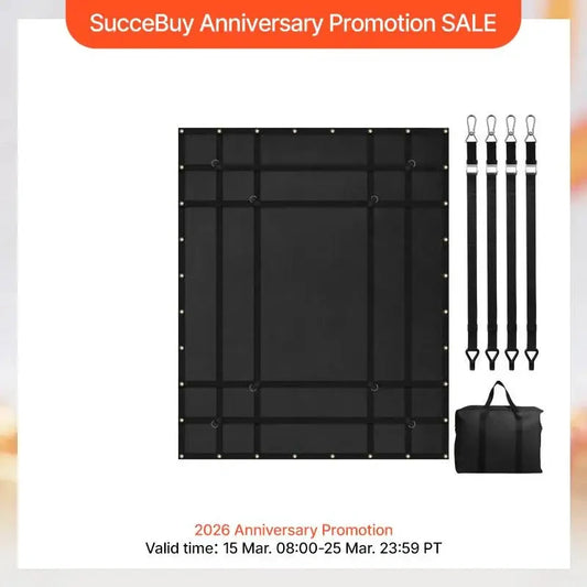 Frachtnetz VEVOR Ladeflächennetz Mit 4 Verstellbaren Gurten