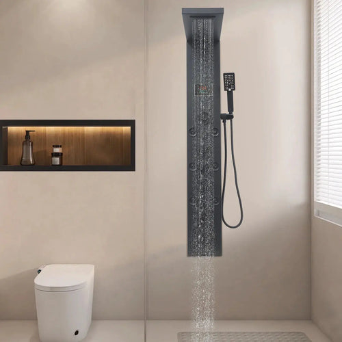 6-in-1-LED-Duschpaneel, intelligenter Duschpaneel-Mechanismus, wandmontierter Ganzkörper-Duschmechanismus für Häuser/Hotels/Gästhäuser