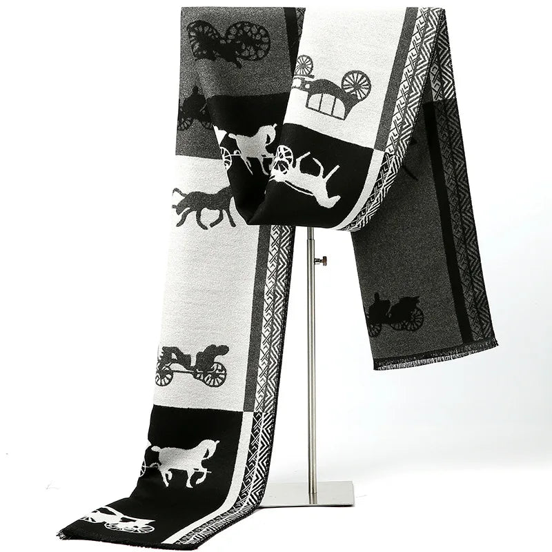 Kinelue FPWB61 Weicher Winterschal - Größe Uni Farbe Grau