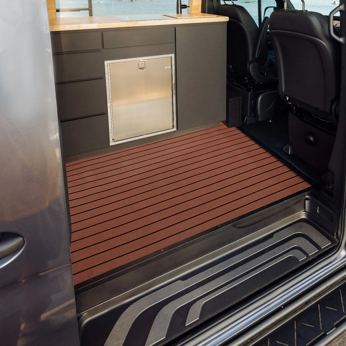 90*240cm EVA RV Floor Mat Marine Boat Yacht Flooring Anti-Slip Mat Decking Sheet Pad Self Adhesive Vehicle Pad for Boat RVs