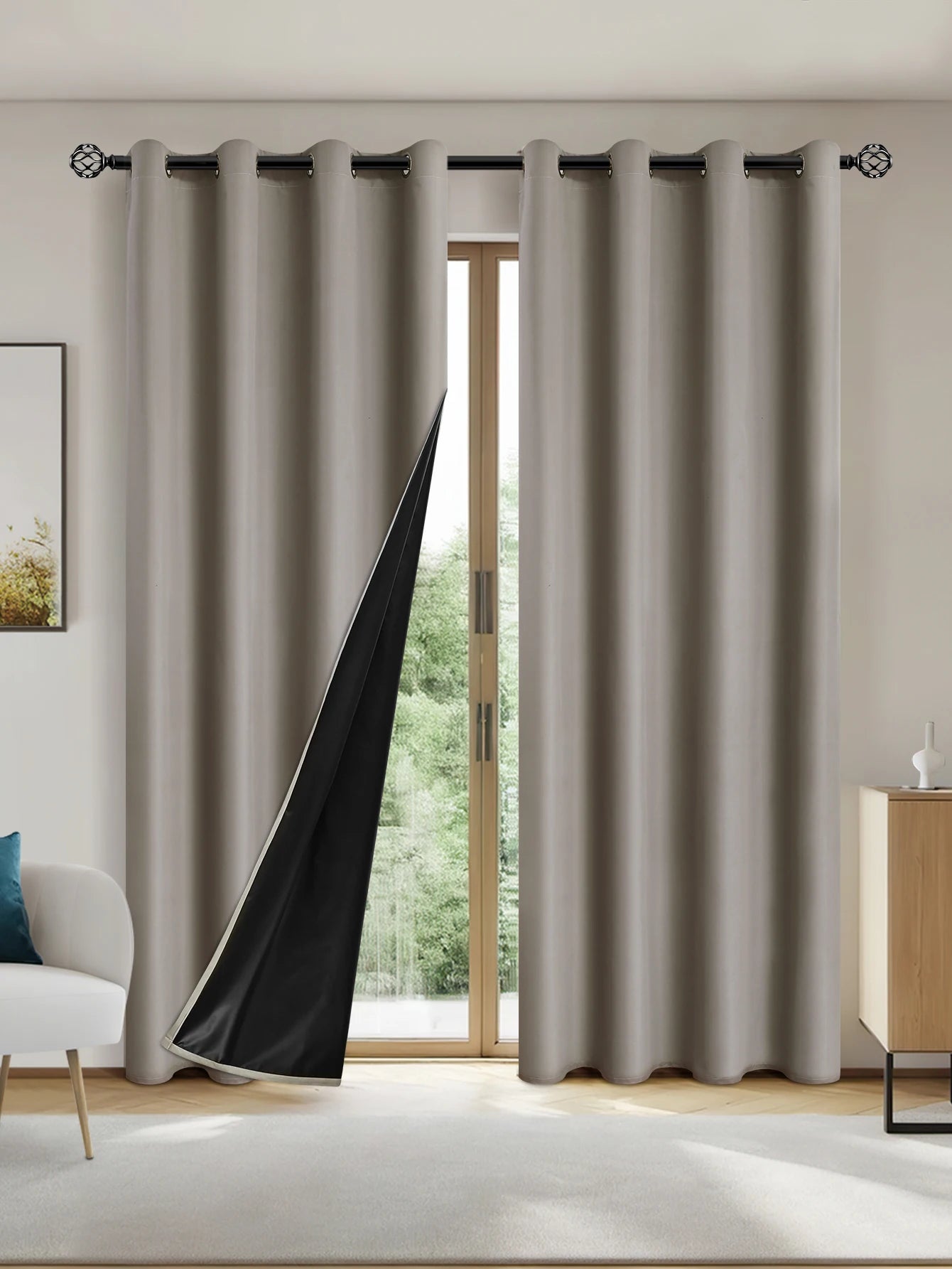 ZhejiangChoice Vorhang Einfarbig - Blackout 140x260