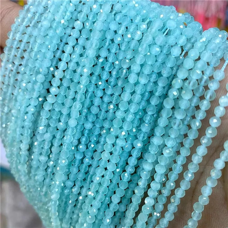 Mărgele de zirconiu Vinswet fațetate - 2-4 mm, 36-38 cm, 3-10 g