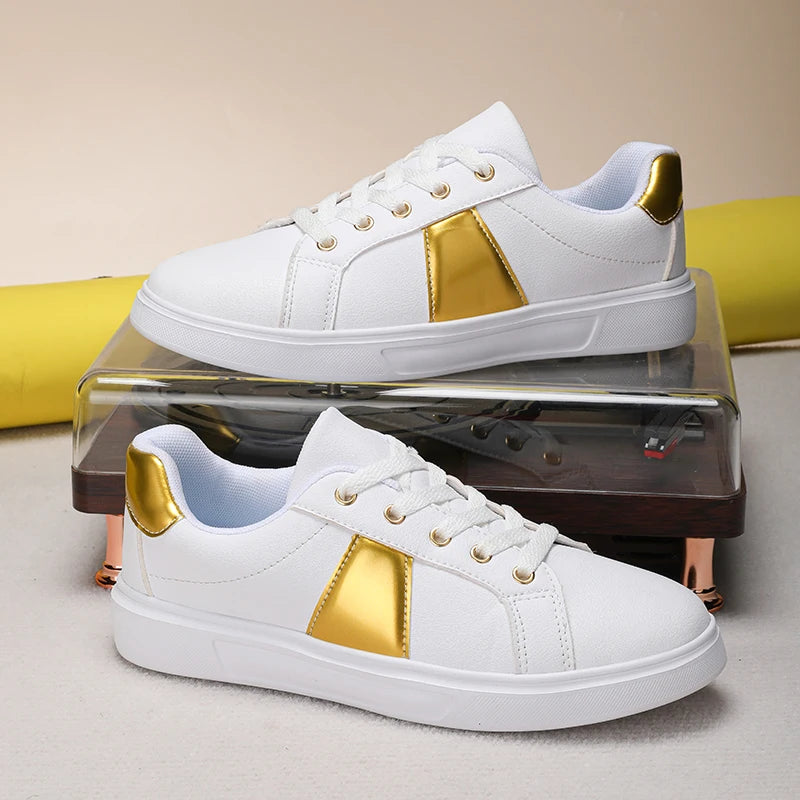 Men's and women's sneakers Casual Shoes Women's flats Lightweight leather breathable shoes Women's white sports walking shoes