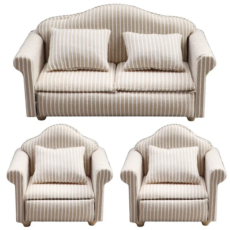Guangdong Choice Mini Sofa DIY - PVC Weiß Beige Mit Kissen