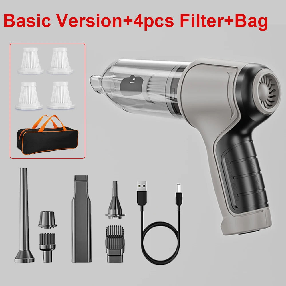 Portable Car Vacuum Cleaner 95000PA Wireless Handheld Vacuum Cleaner Powerful Mini Home Car Cordless Vacuum Cleaner Blower