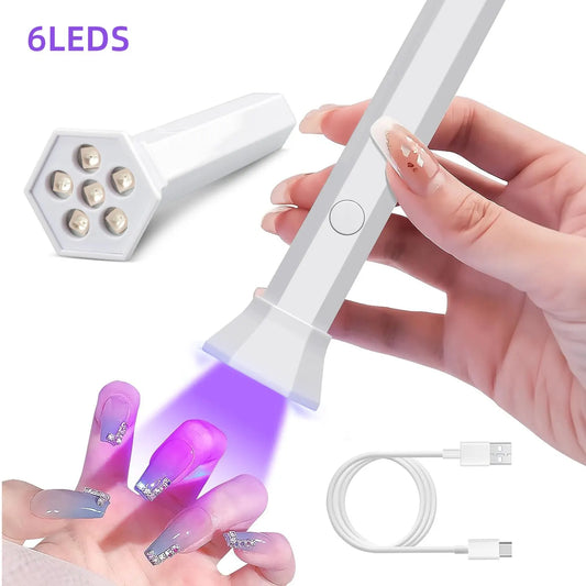 Mobiler Nageltrockner 2025: Portable Nail Dryer UV LED - Rechargeable Quick Dry Manicure Machine Art Tools Collection