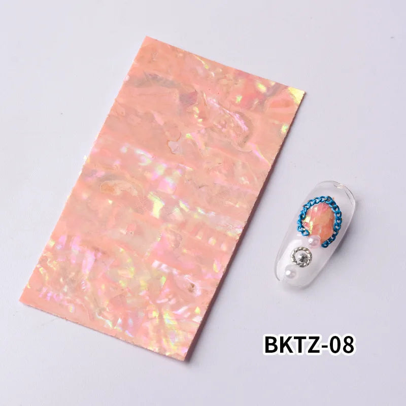 Adhesive 3D Nail Shell Sticker Abalone Shell Fragments Flakes Sequins For Manicure Nails Art Decoration Design Supplies Material