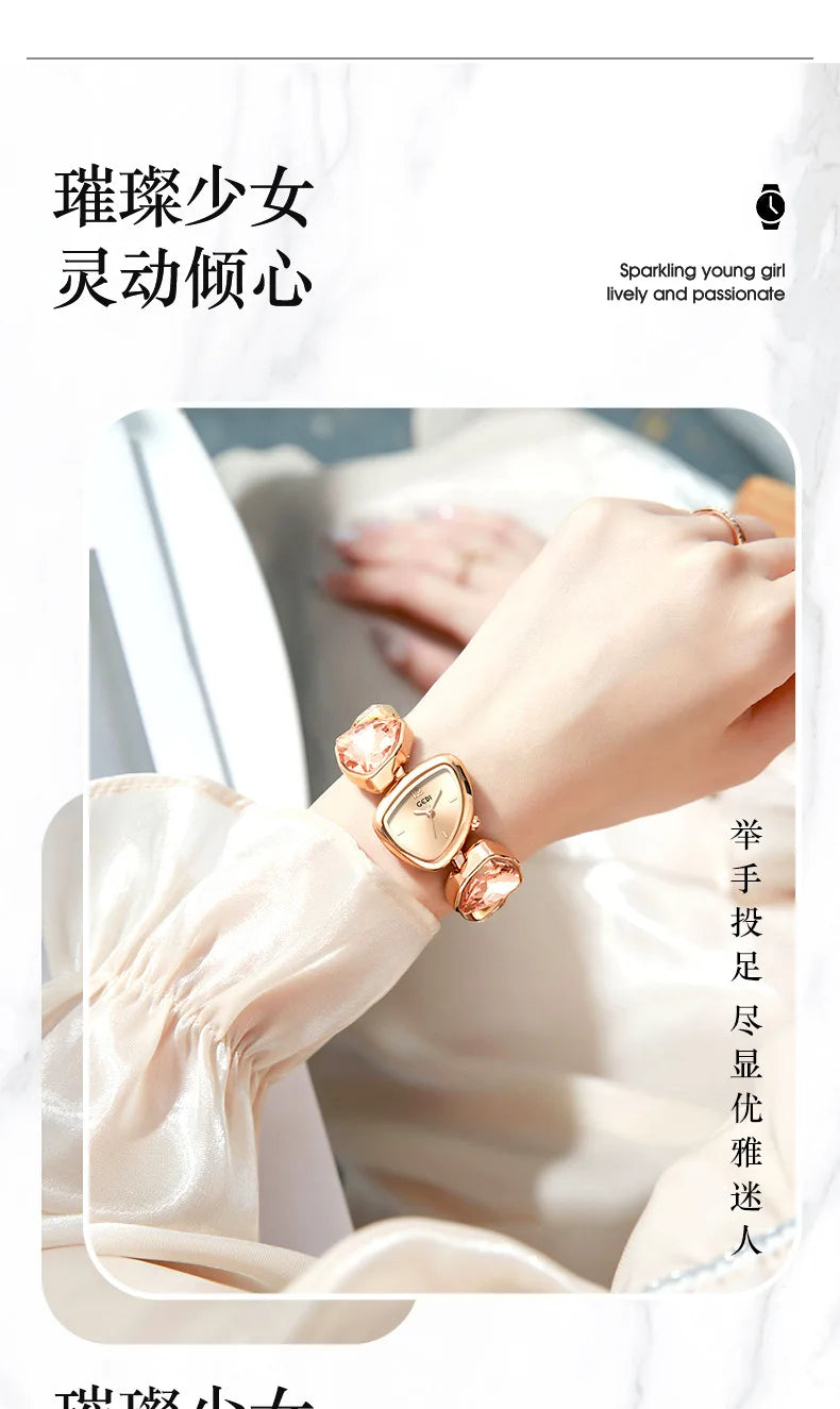Damen-Armbanduhr 2025: High Quality Women Bracelet - Top Brand Luxury Crystal Rhinestone Quartz Collection
