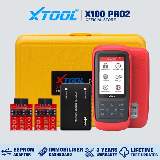 XTOOL X100 Pro2 OBD2 Scanner 2025 - Professional Key Programmer EEPROM Adapter - Auto Diagnosegerät Lifetime Update