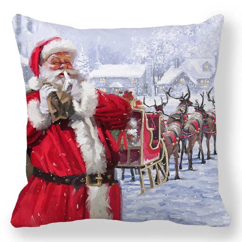 2025 New Year Christmas pillow case 30*50cm,40*40cm,45x45cm, cushion cover home Christmas decoration pillow case