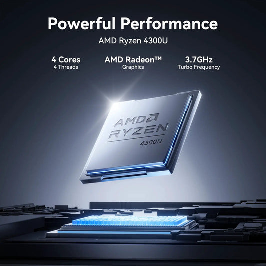 Laptop 17,3 Zoll Ryzen 3 4300U 16GB 512GB NVMe SSD Numerische Tastatur