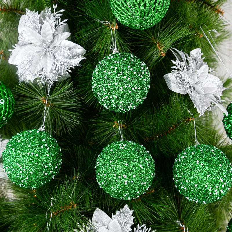 Jinghaohappy Christbaumkugeln - 12 Stück Kunststoff 6 Zentimeter