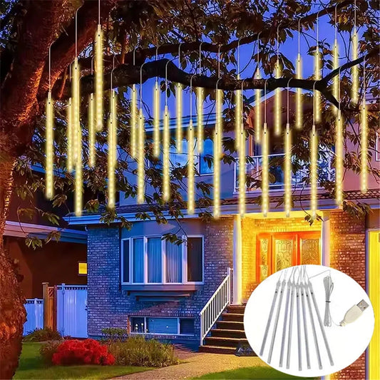 LOUCUNGAN USB Meteor Shower Lichterkette - 5V, <60 lm, Kompakt