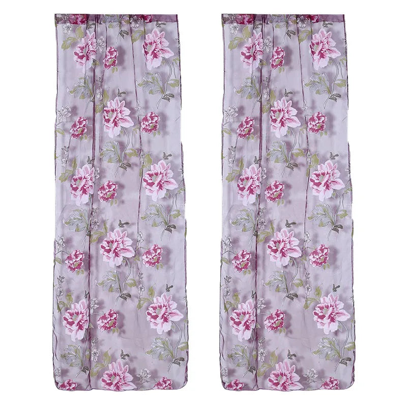 Zhejiang Tüllvorhang Blumen - 100 Prozent Polyester 1 Panel