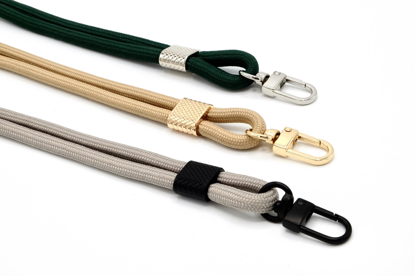 Schlüsselanhänger mit Karabiner Blau/Beige