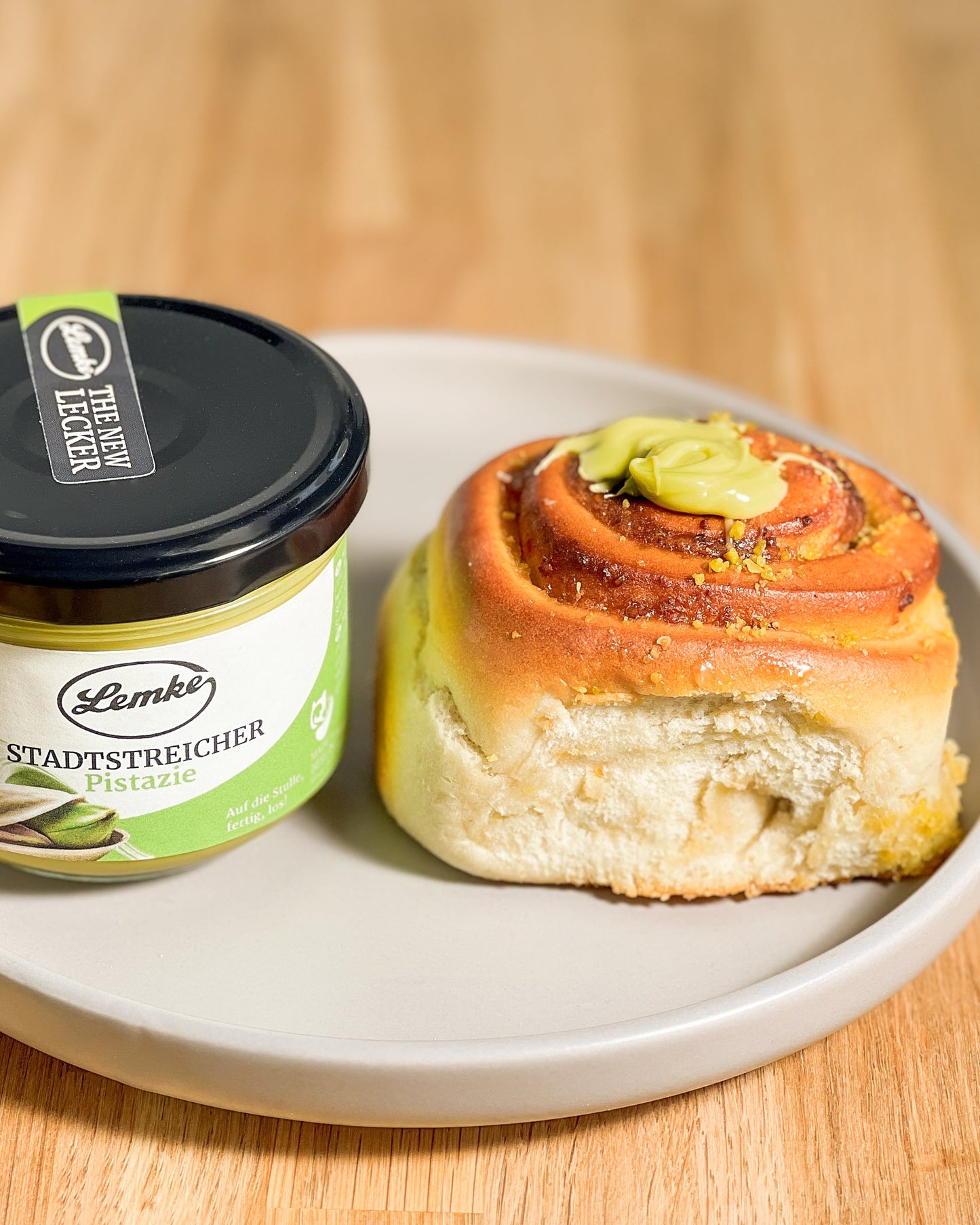 Lemke City Stroller Cremă de Fistic cu Fistic - Pachet 180g, Aromă de Fistic, Proaspăt